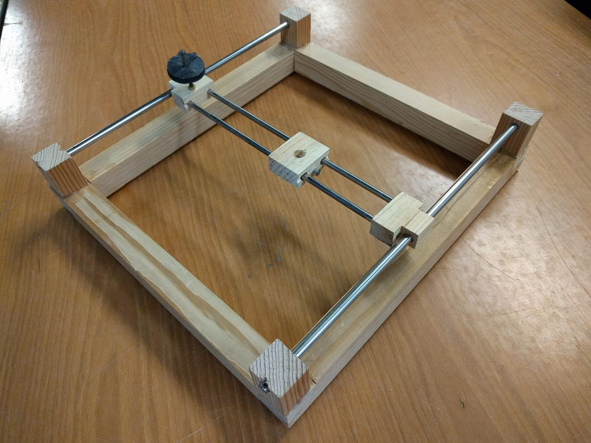 Second exploration with scrap wood and 3D-printed parts