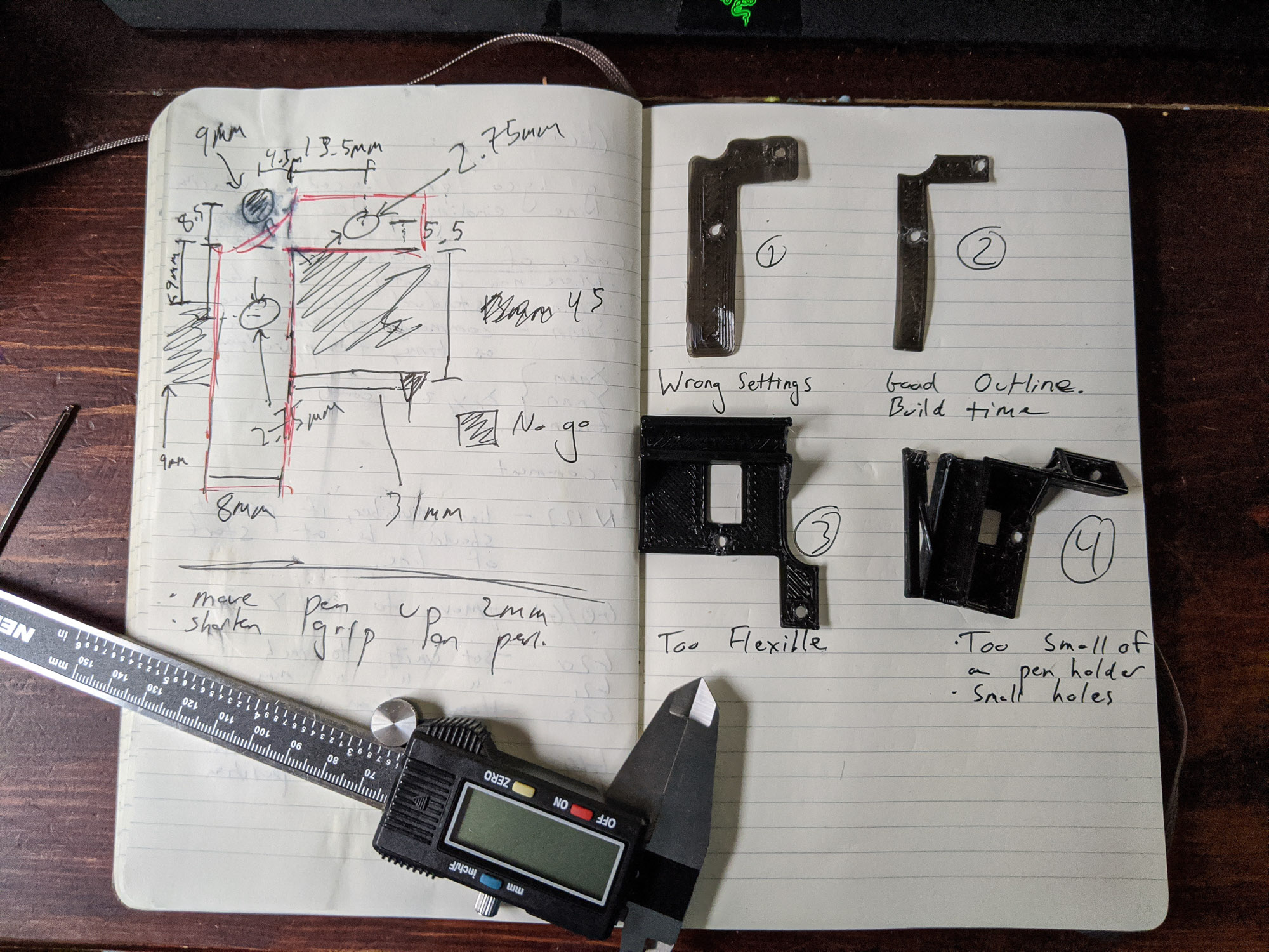 Third exploration into 3D modeling and printing a custom adapter to convert a 3D printer to a 2D plotter