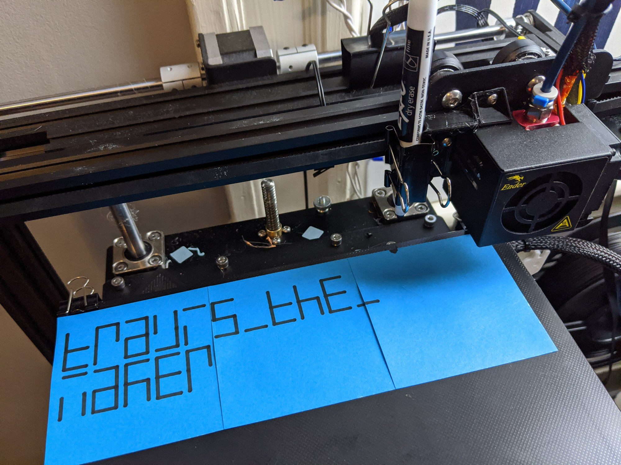 Test print of part designed in the third exploration
